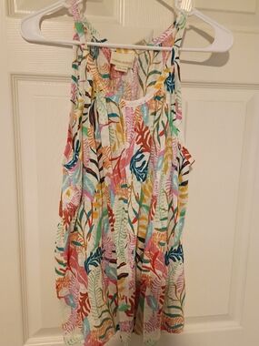 Cynthia Rowley Linen Tank Top NWOT XL Nice Colors!